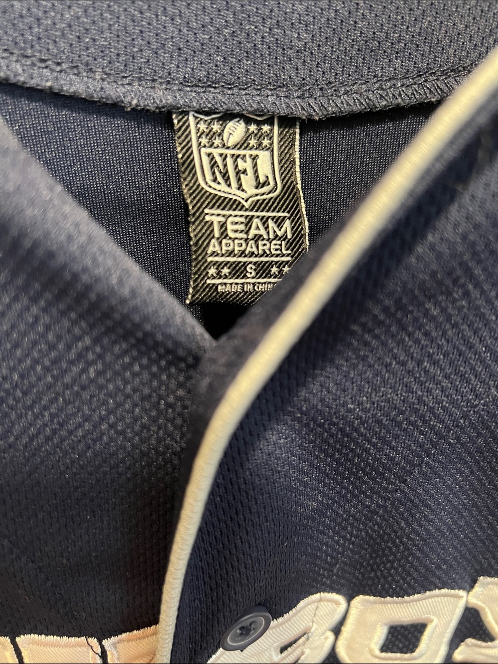 NFL Cowboys Navy Blue Button-Up Jersey - Picture 4 of 5